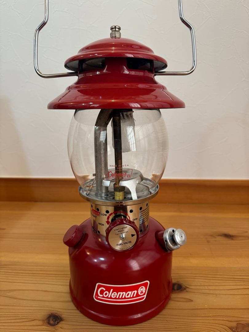 コールマン 200B743J クラシックランタン 赤 ケース付 動作未確認 美品