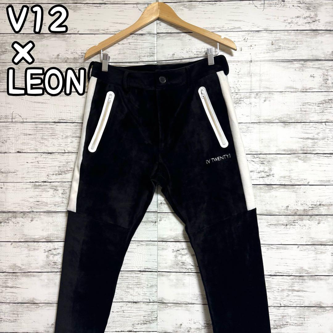 希少　限定　V12 LEON コラボ　V20 ゴルフウェア　ゴルフ　ブラック
