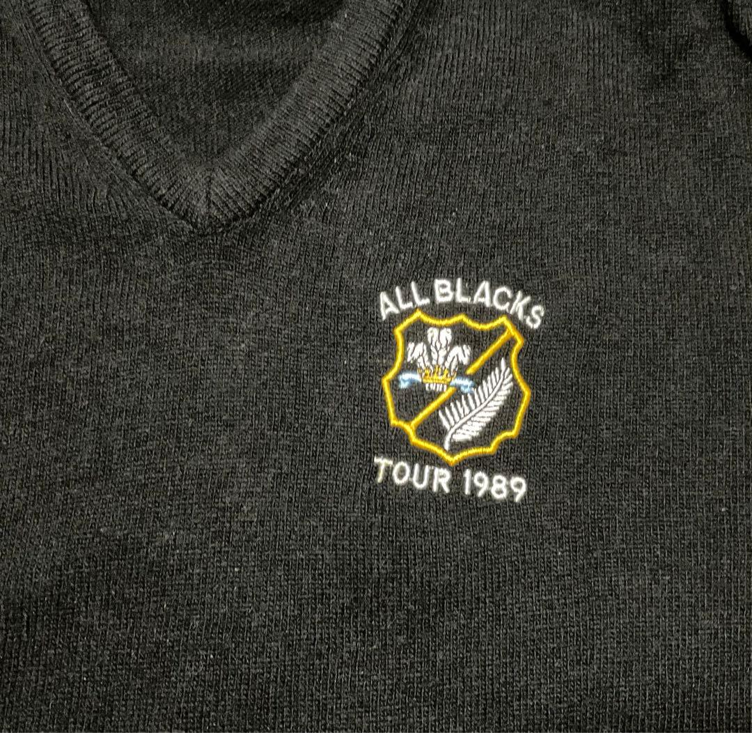 1989年無敵の最強NZ オールブラックス英国遠征vsウェールズ戦セーター