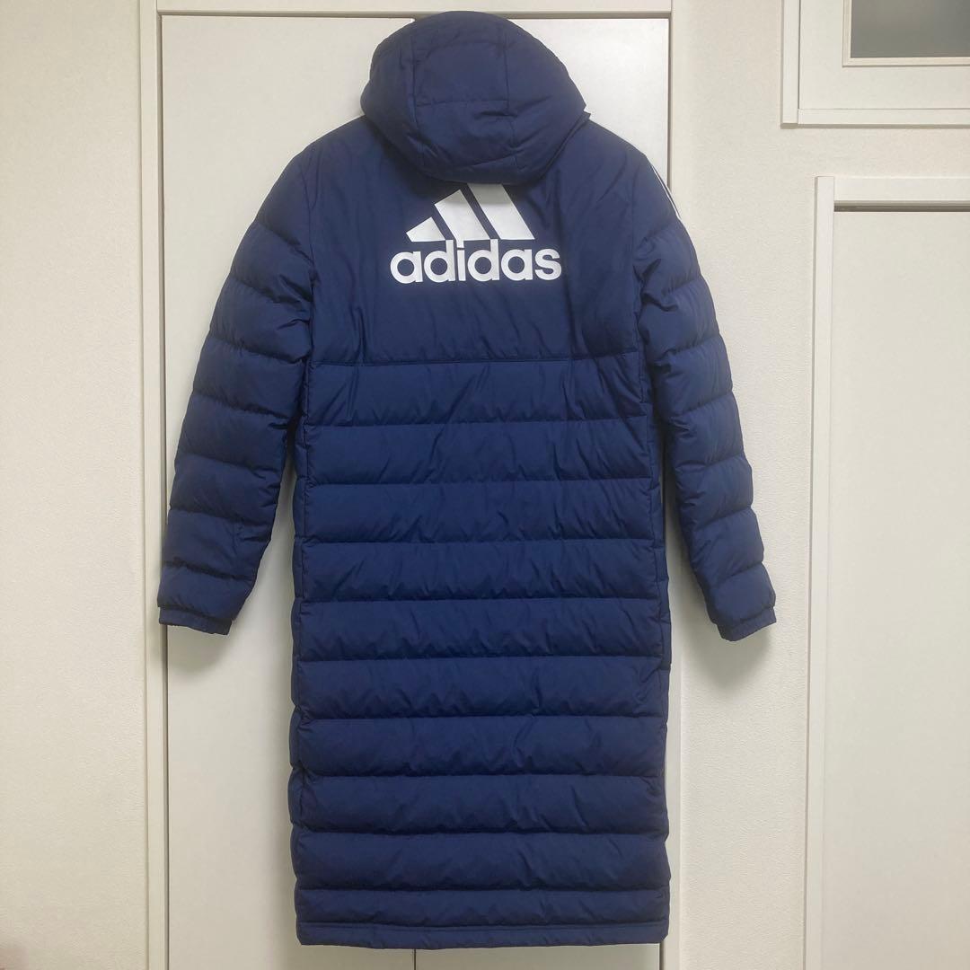 【⭐︎美品⭐︎】アディダス　ロング　ダウンコート　ベンチコート　ネイビー　XL