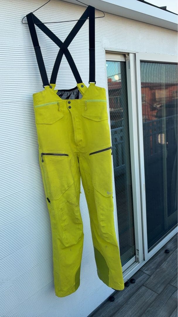 ak457 GORE-TEX イエロー GUIDE ビブ スノーボードウェア M