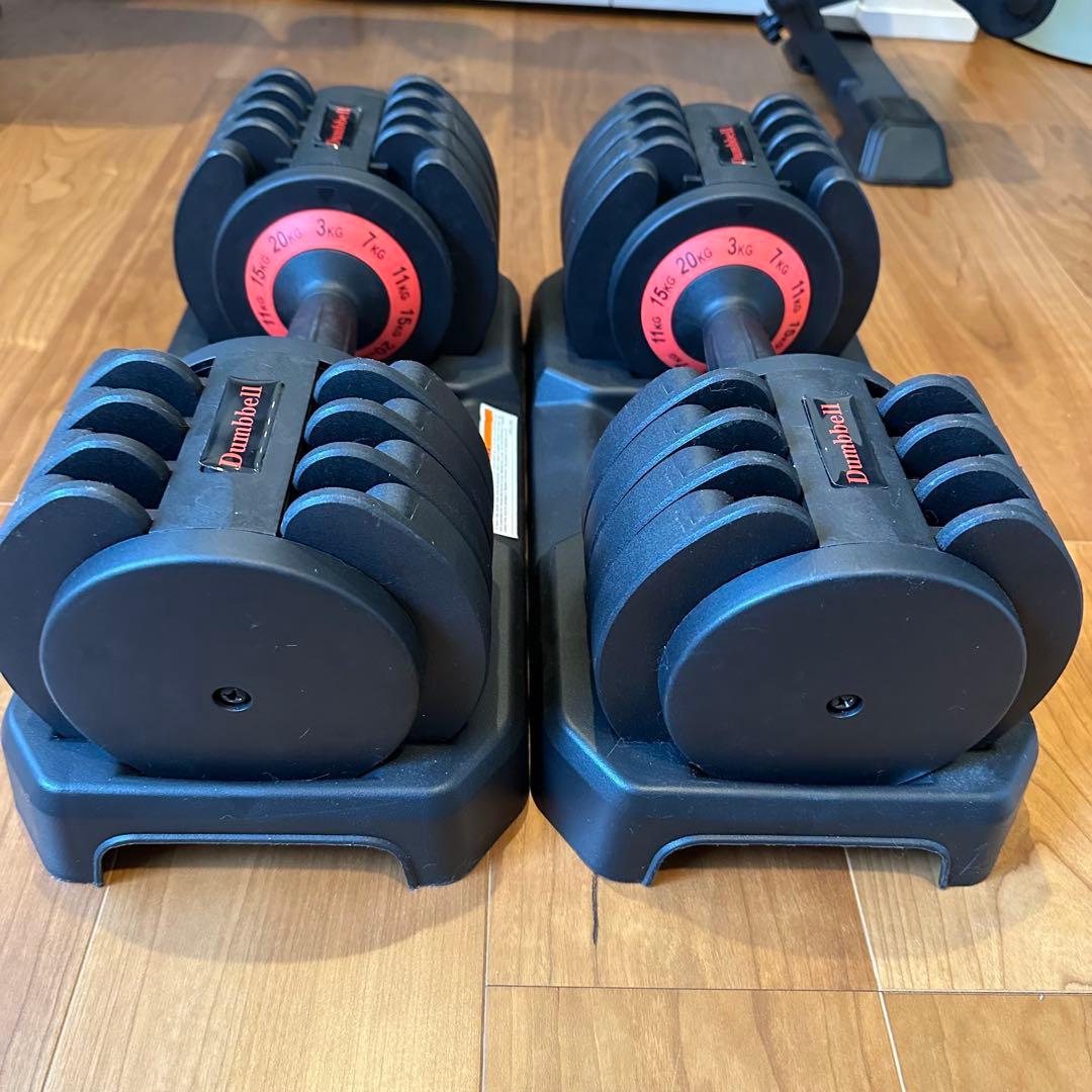 ② 可変式ダンベル 20Kg x 1個