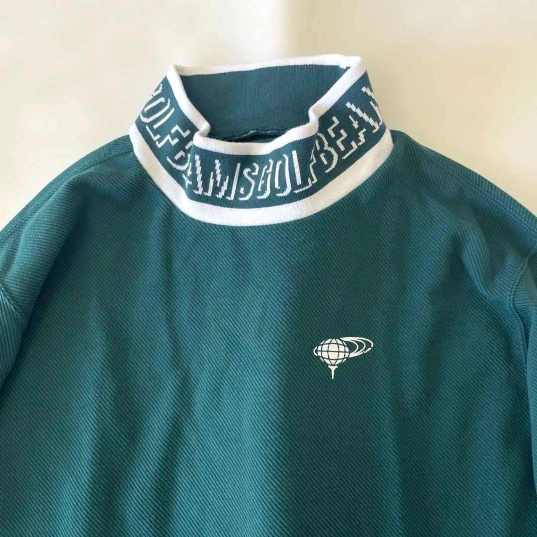 BEAMS GOLF Lサイズ ツイルジャージモックネックシャツ