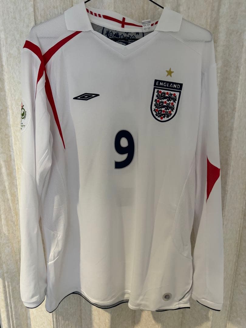 イングランド代表 2006W杯 ルーニー 9 長袖ユニフォーム Umbro