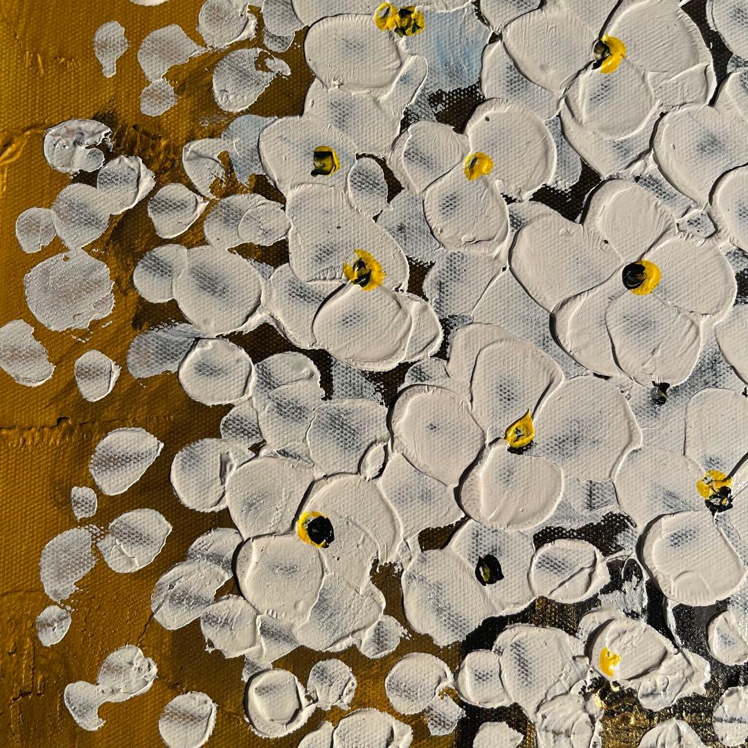 手書き油絵 花瓶の花 額付き 絵画 インテリア 油彩画