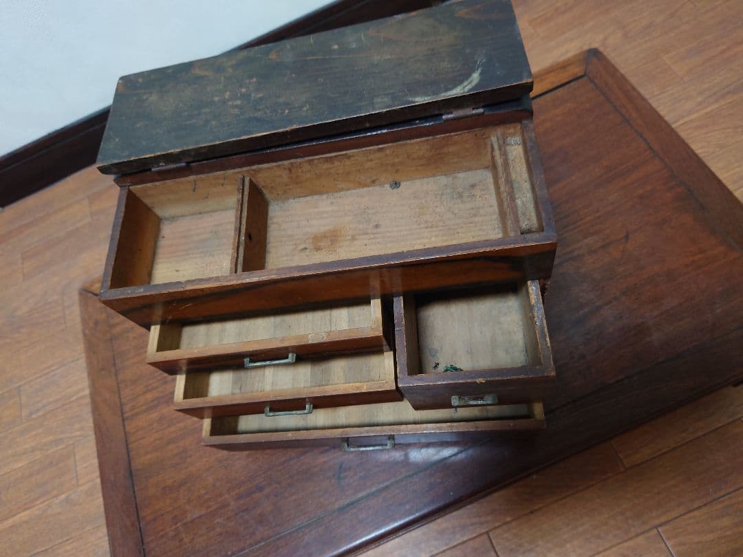 昭和レトロ 昭和初期の裁縫箱と小物入れ