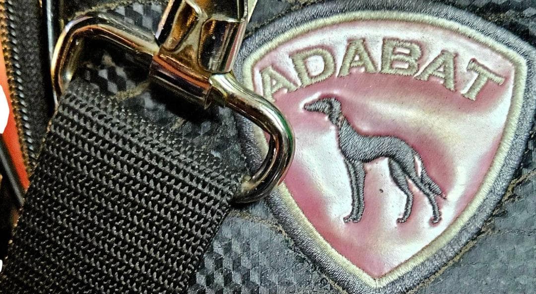 としくん送料無料/美品　adabat 大型エナメル高級キバッグ BLACK