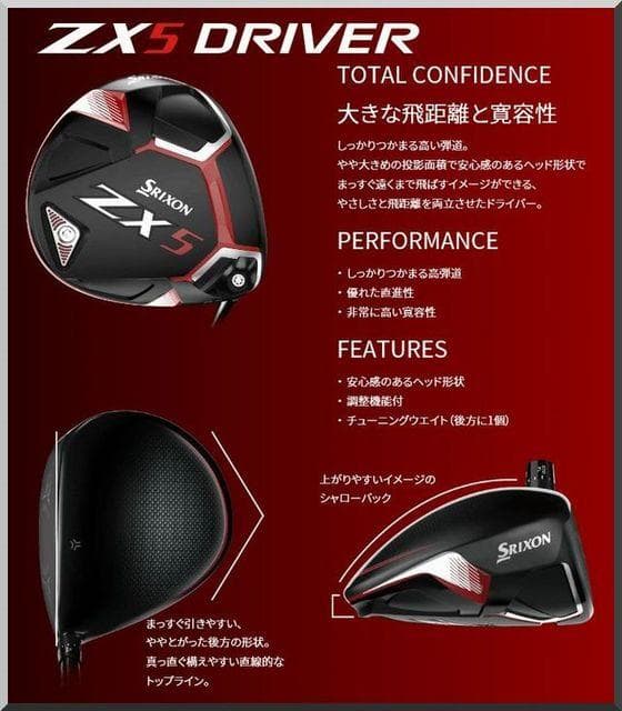 ■ スリクソン / SRIXON ＺX5 9.5°ドライバー ヘッド単品 JP