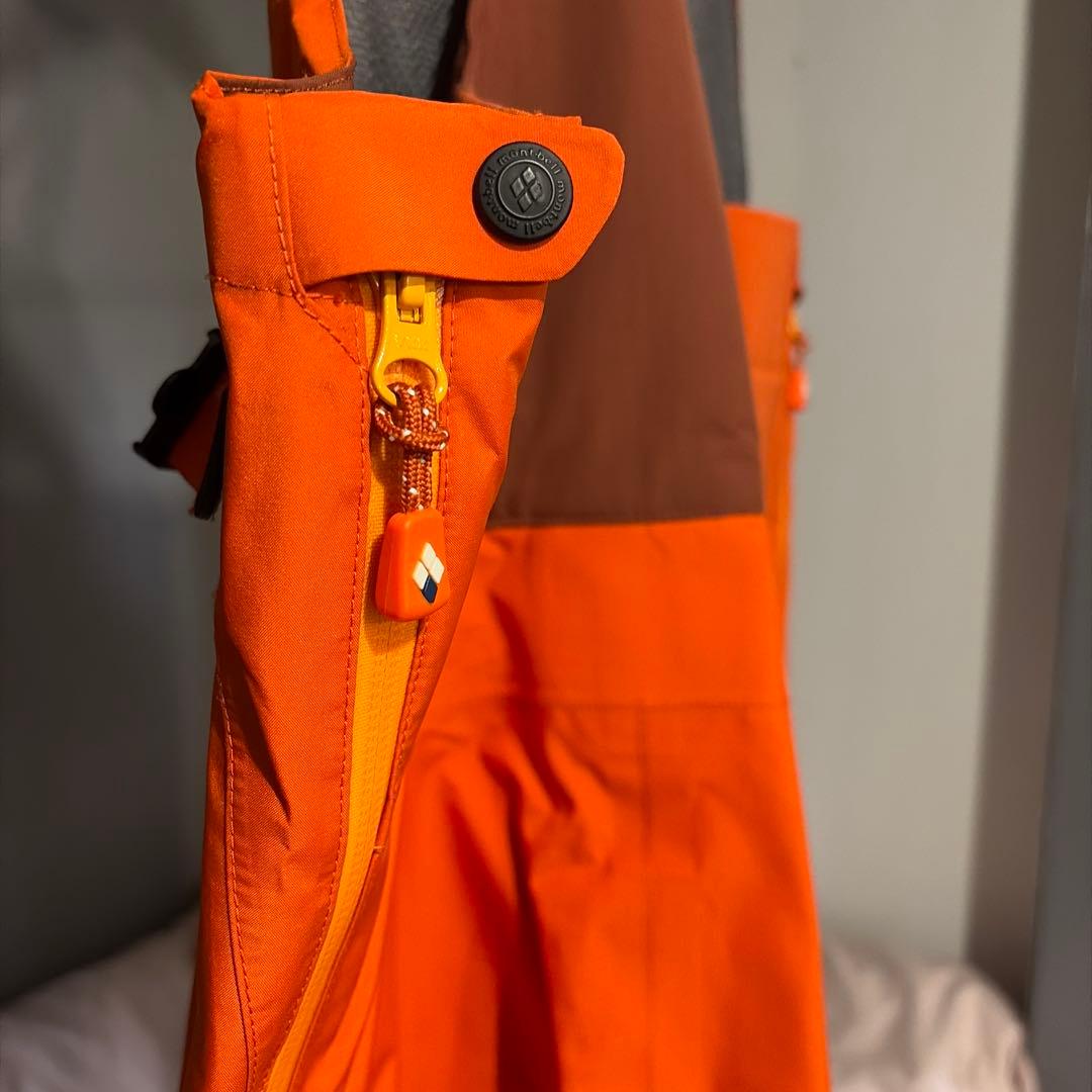 【美品】mont-bell パウダートラック ビブ GORE-TEX