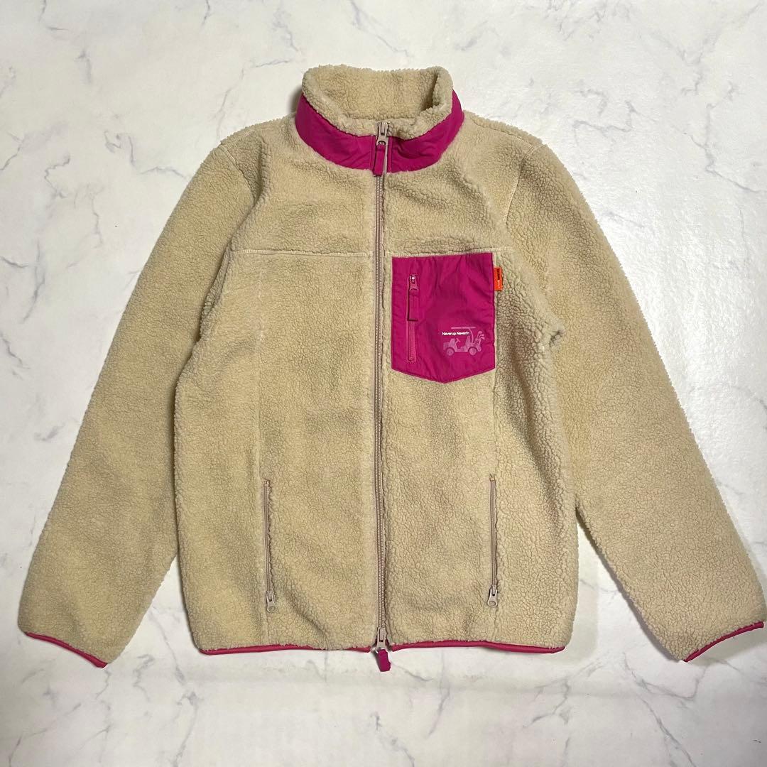 BEAMS GOLF ビームス ゴルフ ボア ブルゾン フリース ベージュピンク