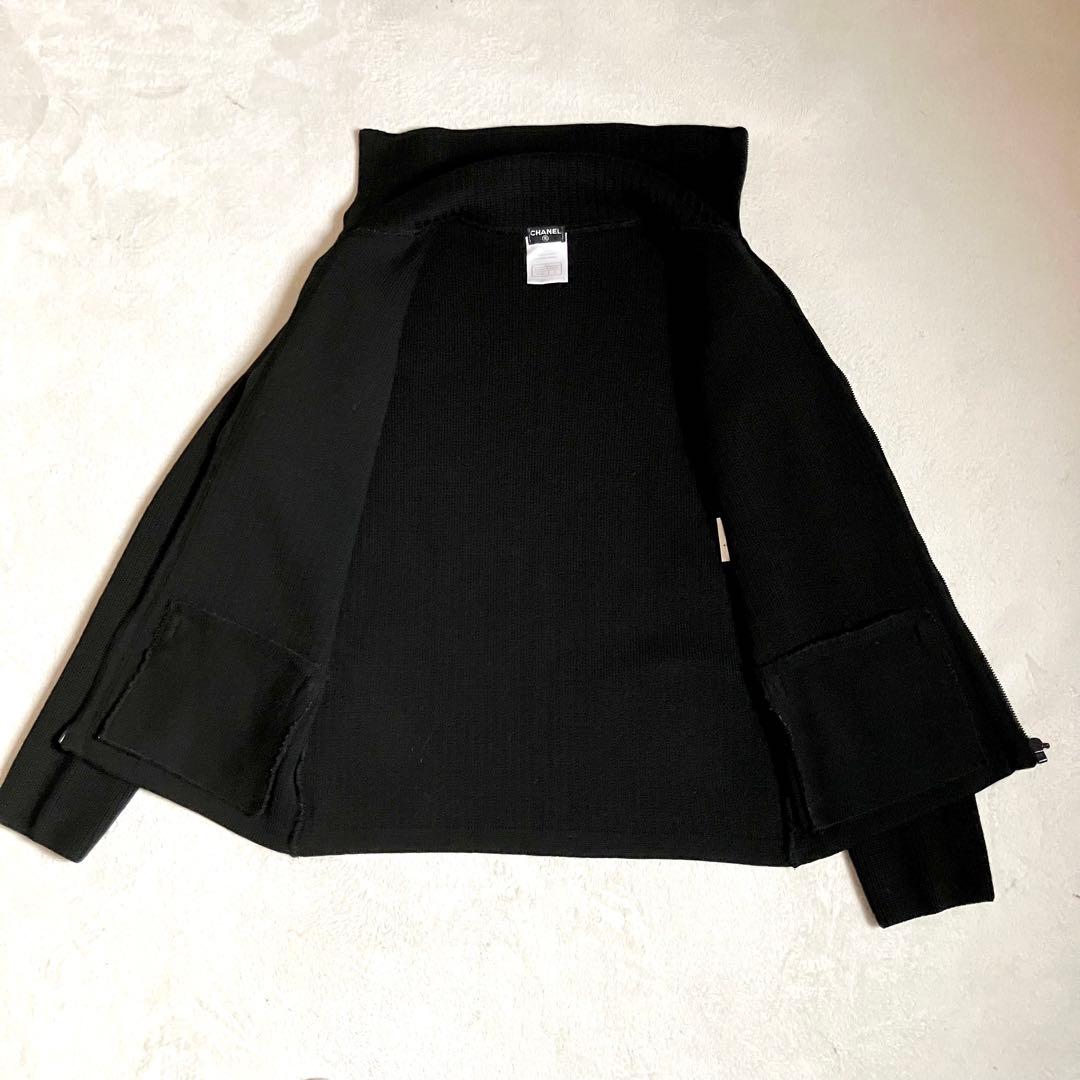 [美品]CHANEL シャネル　スポーツライン　ニットジャケット　ココマーク ￼