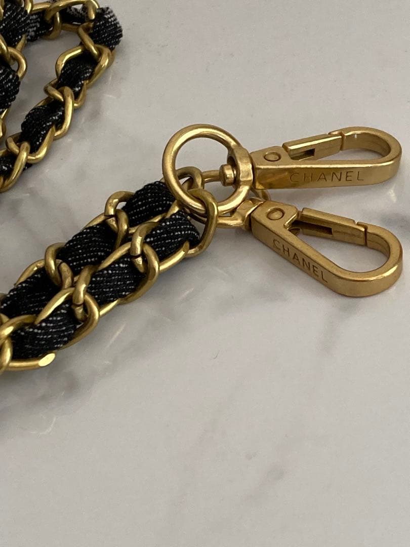 CHANEL ノベルティ デニム ショルダーバッグ ブラック