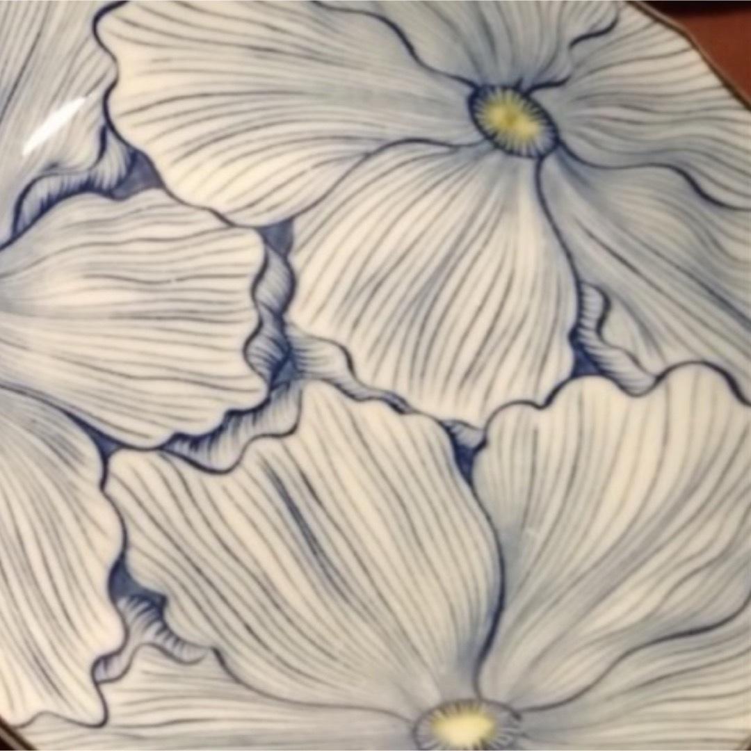古伊万里 伊万里 色絵 華の 図 蔵出し 菓子皿 ５客揃え