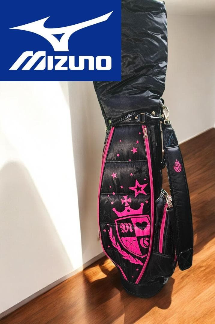 送料無料/超美品　MIZUNO ミズノブラック/ピンク キャディバック/バッグ