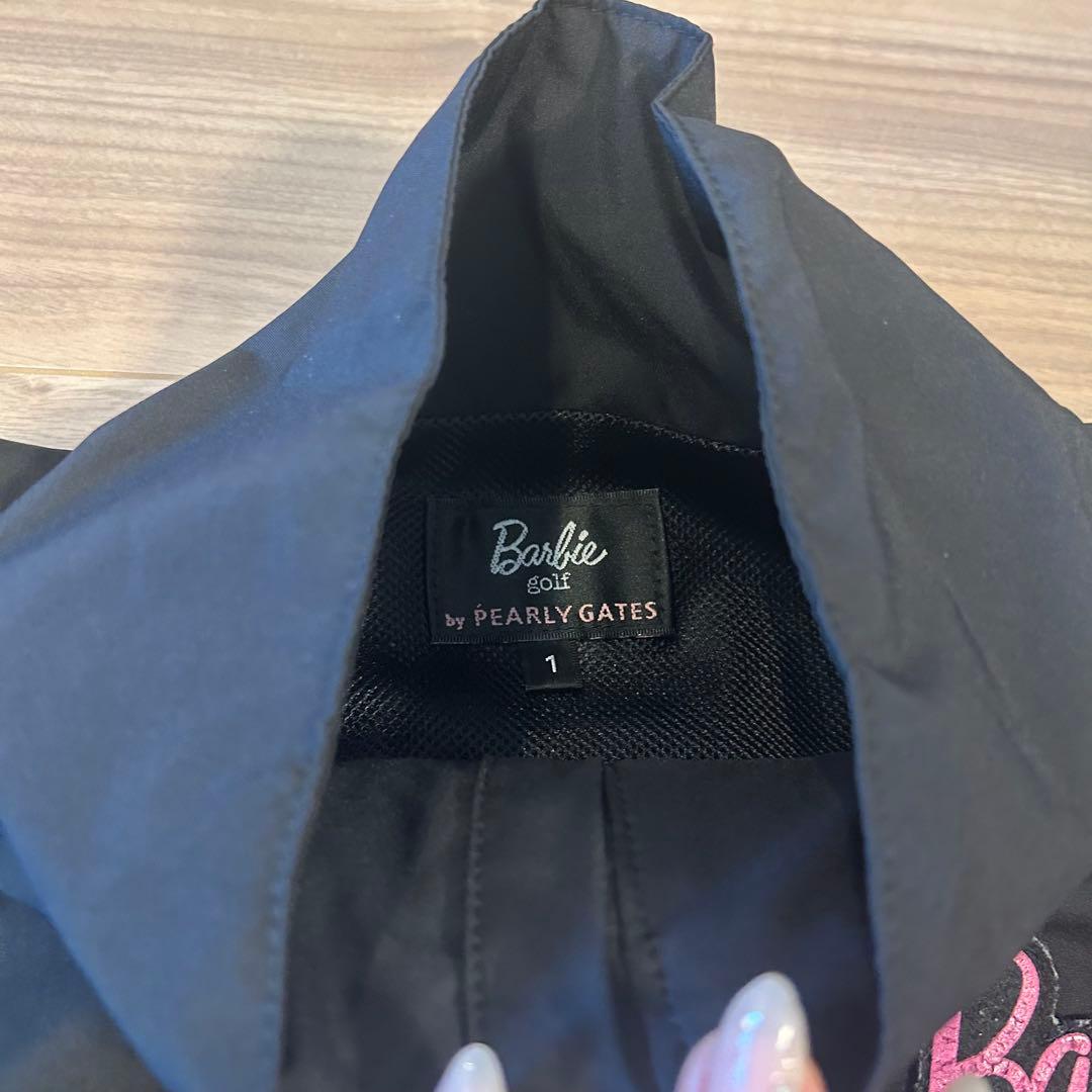Barbie ブラック レインウェアセット　パーリーゲイツ　M ポーチ付き