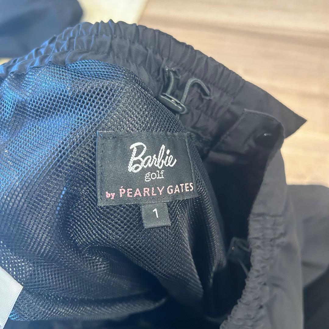 Barbie ブラック レインウェアセット　パーリーゲイツ　M ポーチ付き