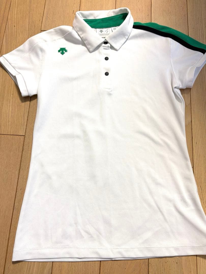 美品　デサントゴルフ　ポロシャツ　スカート　上下セット　グリーン　緑　S M