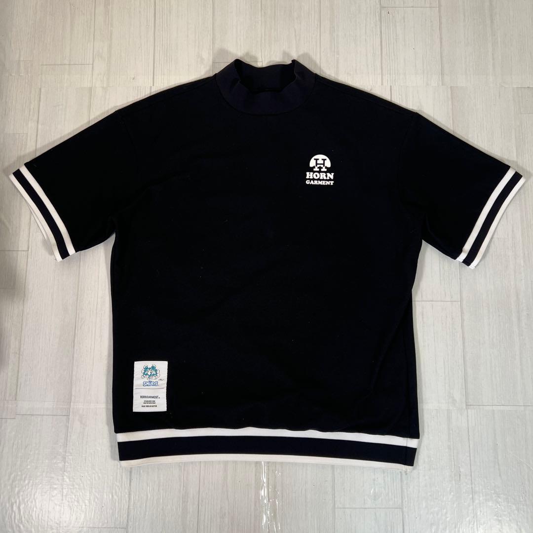 HORN GARMENT ブラックシャツ スマーフプリント Lサイズ　美品