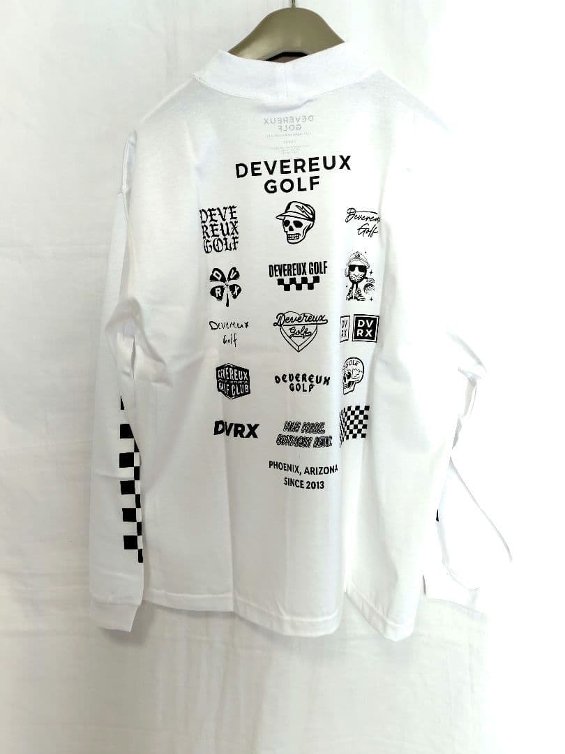 最終値新品【DEVEREUX GOLF】ロンT／チェッカーモックネックシャツ L