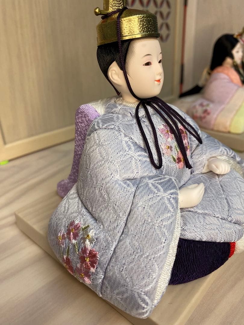 東京久月　木目込人形　ほのか　収納五人飾り・江戸木目込人形　伝統工芸師　新井久夫