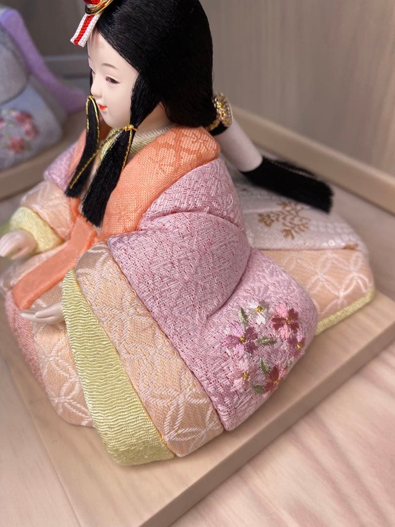 東京久月　木目込人形　ほのか　収納五人飾り・江戸木目込人形　伝統工芸師　新井久夫