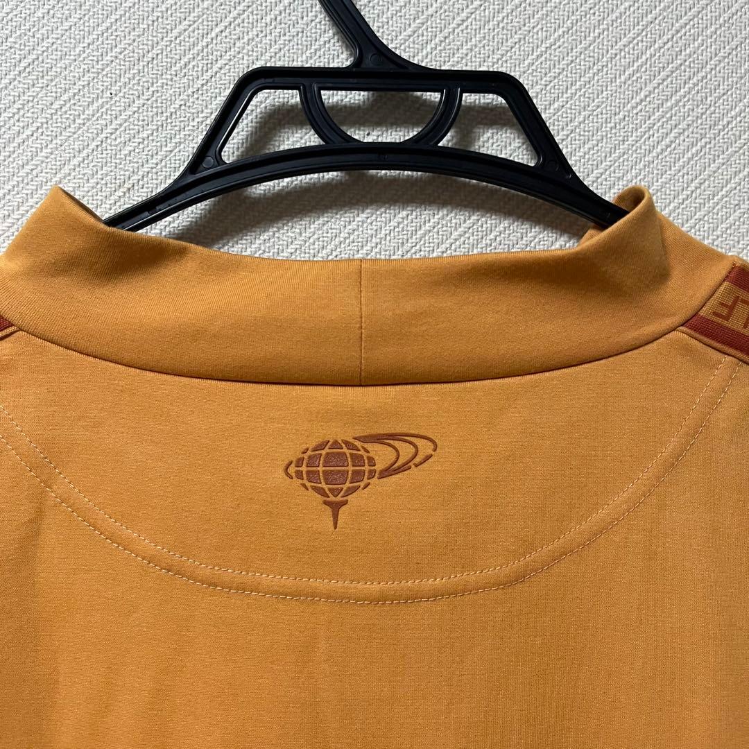 新品 BEAMS GOLF 長袖 ラインロゴ モックネック オレンジ