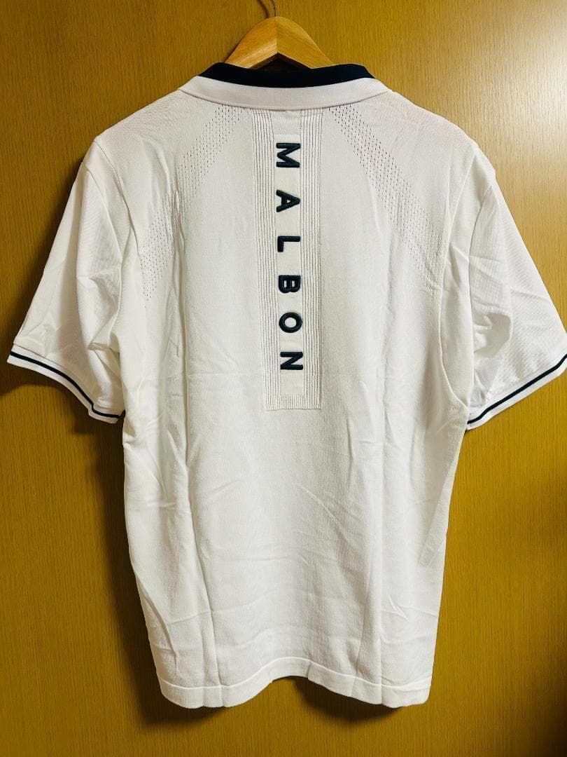 マルボンゴルフ ポロシャツ malbon golf メンズ シャツ 白色XL