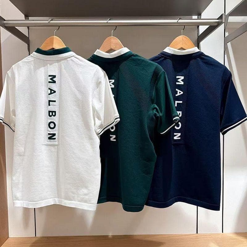 マルボンゴルフ ポロシャツ malbon golf メンズ シャツ 白色XL