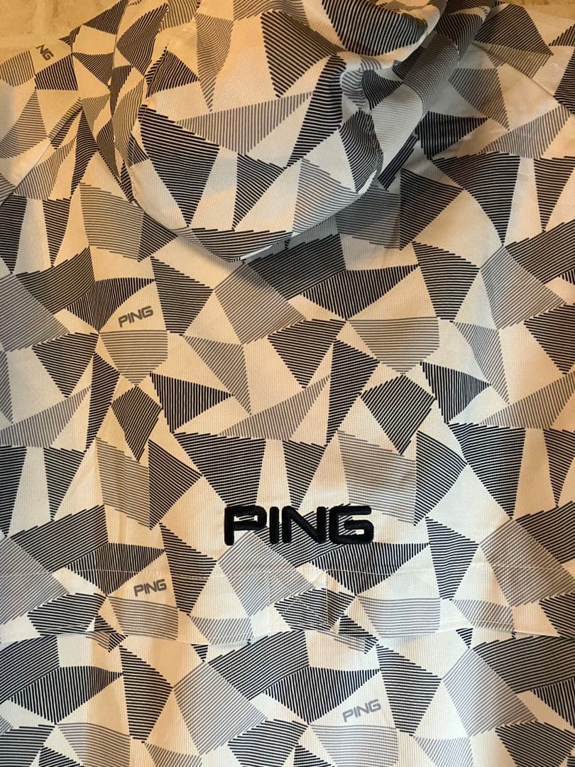 《美品》PING ピン フードジャケット メンズL 総柄 ジップアップ