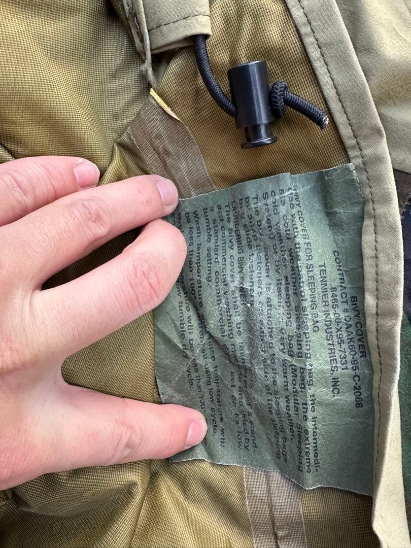 ゴアテックスシュラフカバー、米軍放出品