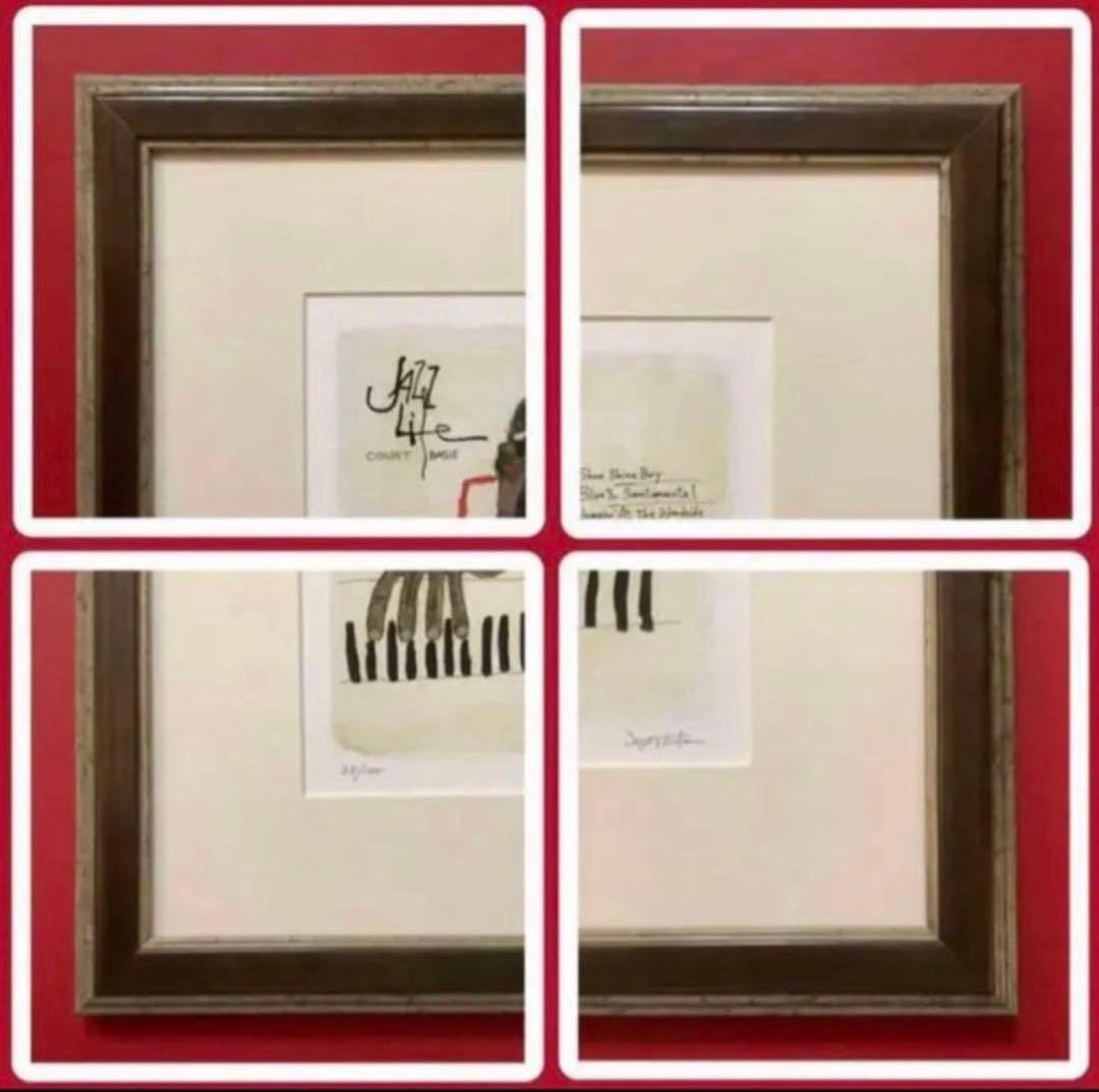 絵画・額縁・版画・津田耕・PlayⅠ・JAZZシリーズ・ピエゾグラフ版画・美術品