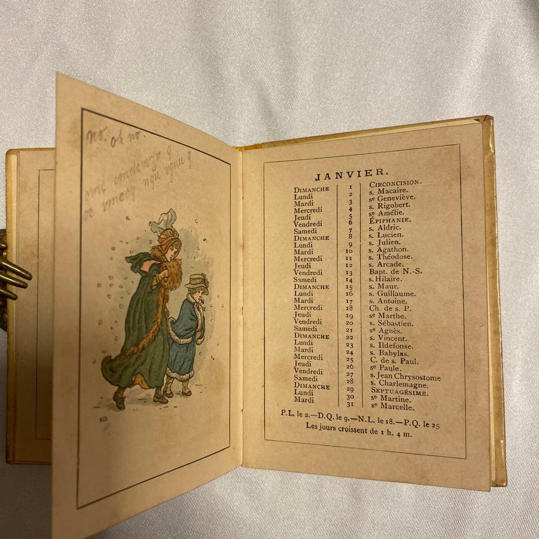 希少1893年フランス語1926年カレンダーケイト・グリーナウェイ　アンティーク