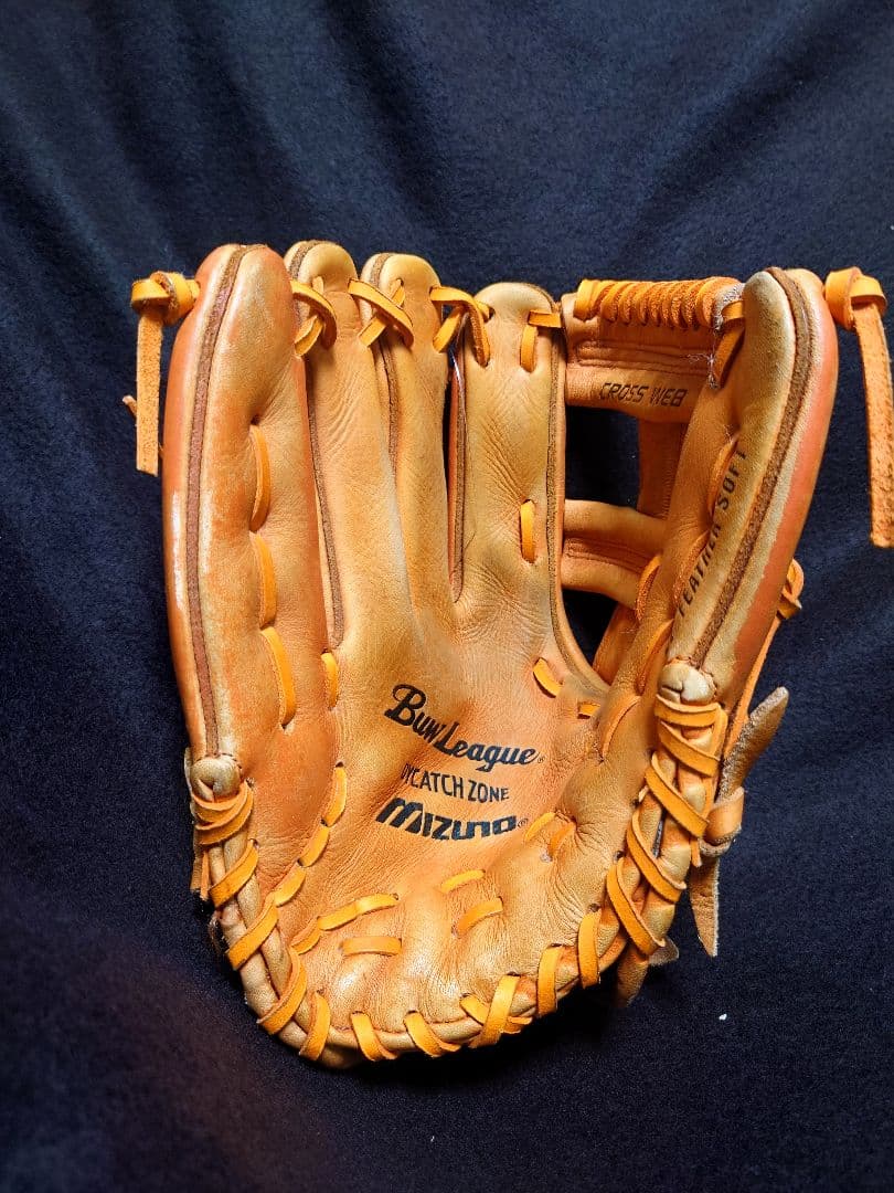《中古・レストア》Mizuno ビューリーグ　軟式・左投オールラウンド用グローブ