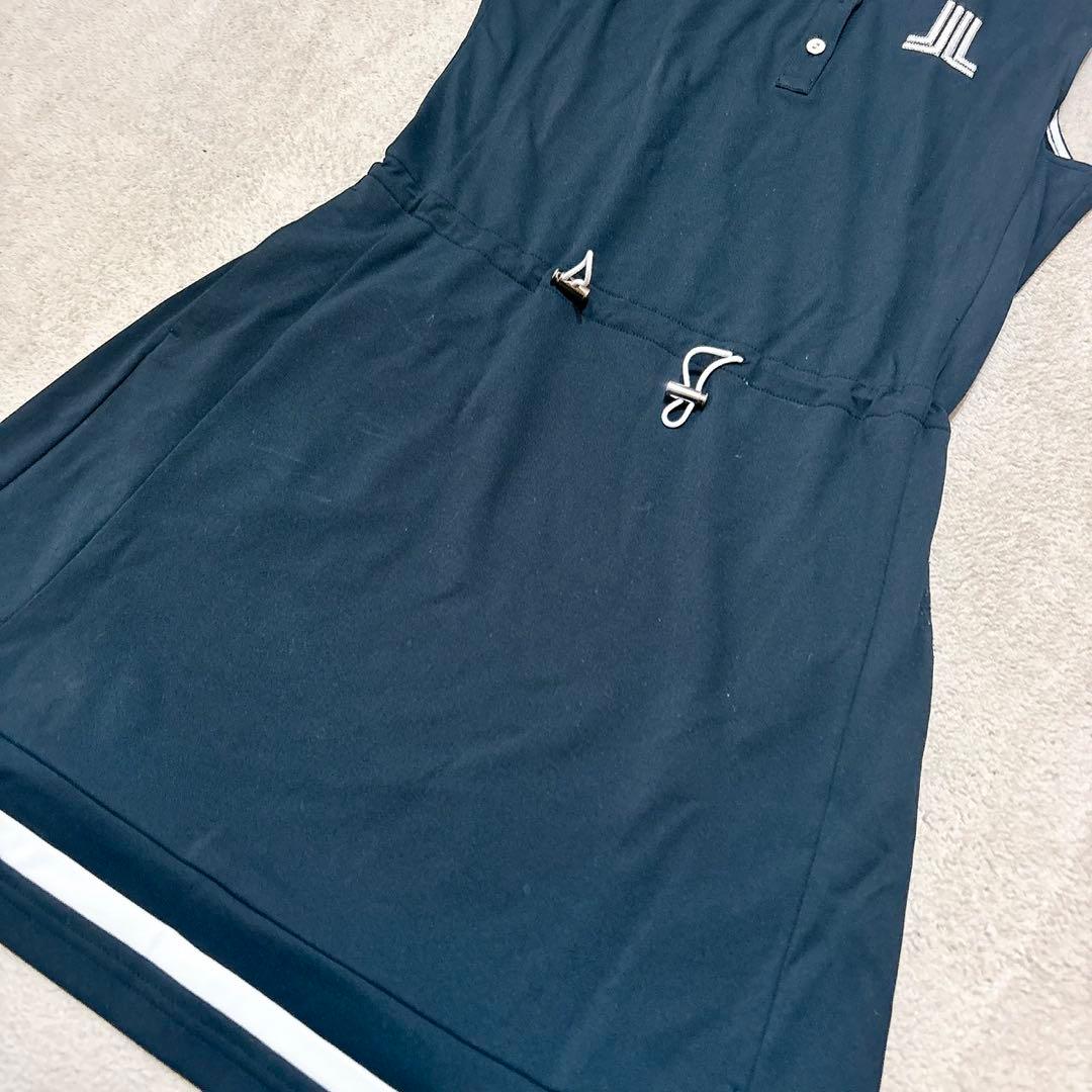 美品 LANVIN SPORT ゴルフ ノースリーブワンピース ブラック