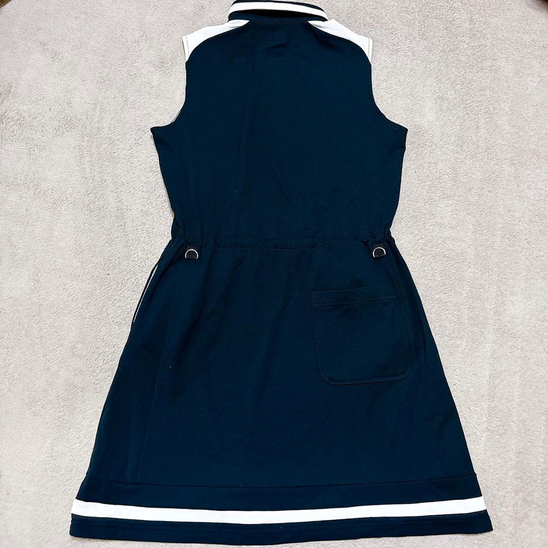 美品 LANVIN SPORT ゴルフ ノースリーブワンピース ブラック