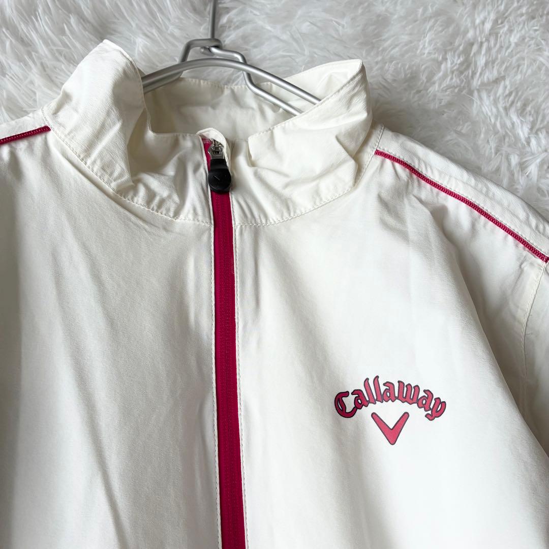 キャロウェイ レインウェア 上下セット L 白 ゴルフ 巾着 Callaway