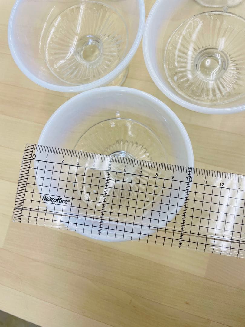 レア　乳白色　昭和　氷　ガラス　5個セット