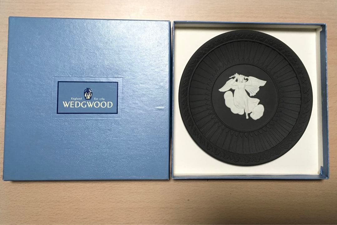 ウエッジウッド　wedge wood ジャスパー　プレート　浮彫り　天使