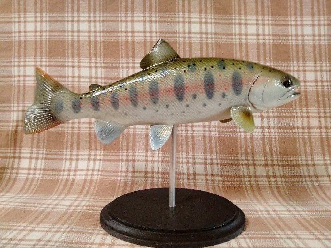 ハンドメイド　自作27cmアマゴ　フィギュア　レプリカ　オブジェ置物　魚釣り