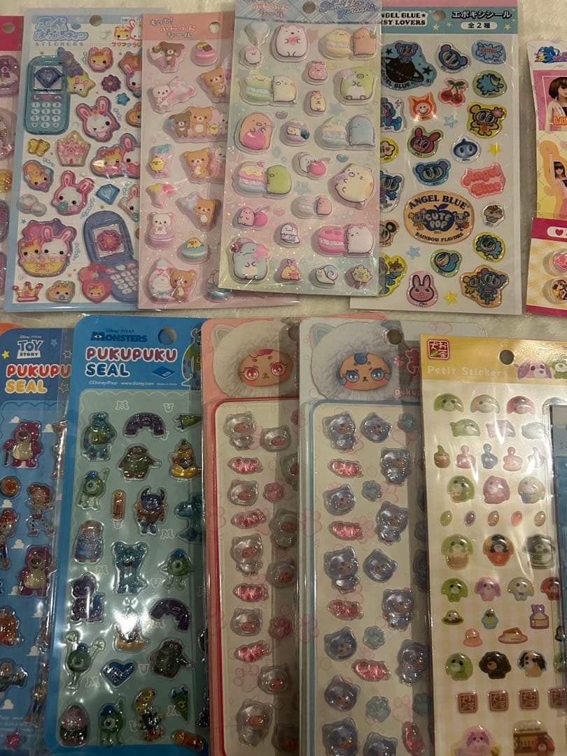 【正規品】シールまとめ売り　もっちり 立体シール　おはじき たまごっち 22枚