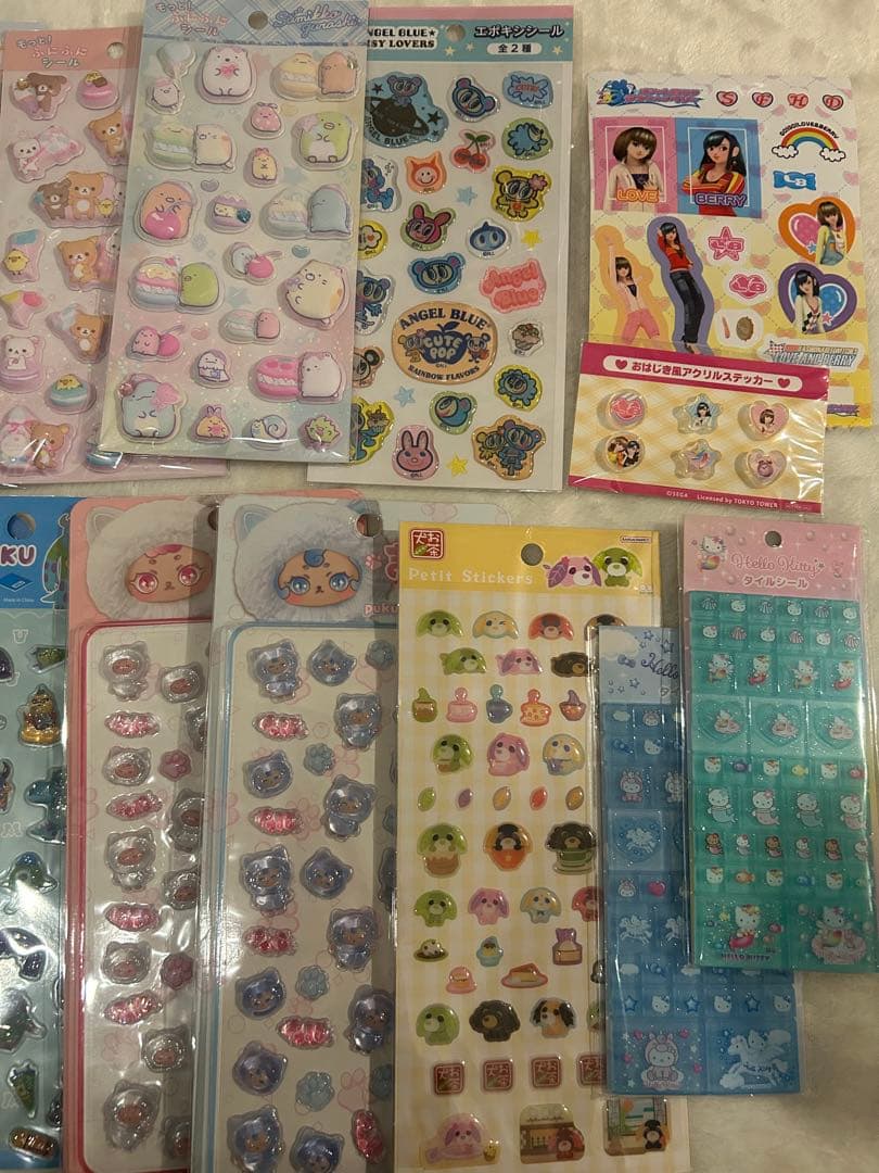 【正規品】シールまとめ売り　もっちり 立体シール　おはじき たまごっち 22枚