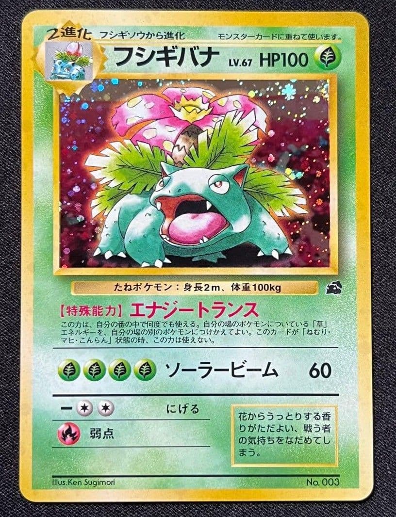 【PSA8】ポケカ 旧裏 フシギバナ イントロパック　全面ホロ　マーク無