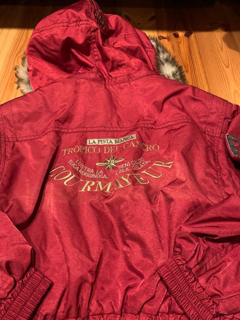 courmayeur クールマイヨール　スキーウェア　赤　レトロ　160 L
