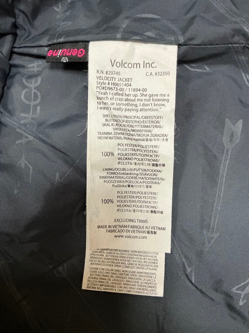 【極美品・試着のみ】✨VOLCOM　スノーボードウェア　花柄　レディース　S