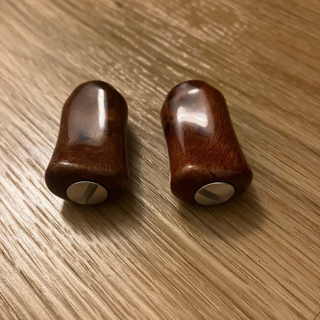 わたらせ樹脂工房　ウッドハンドルノブ　2個セット　左巻き用