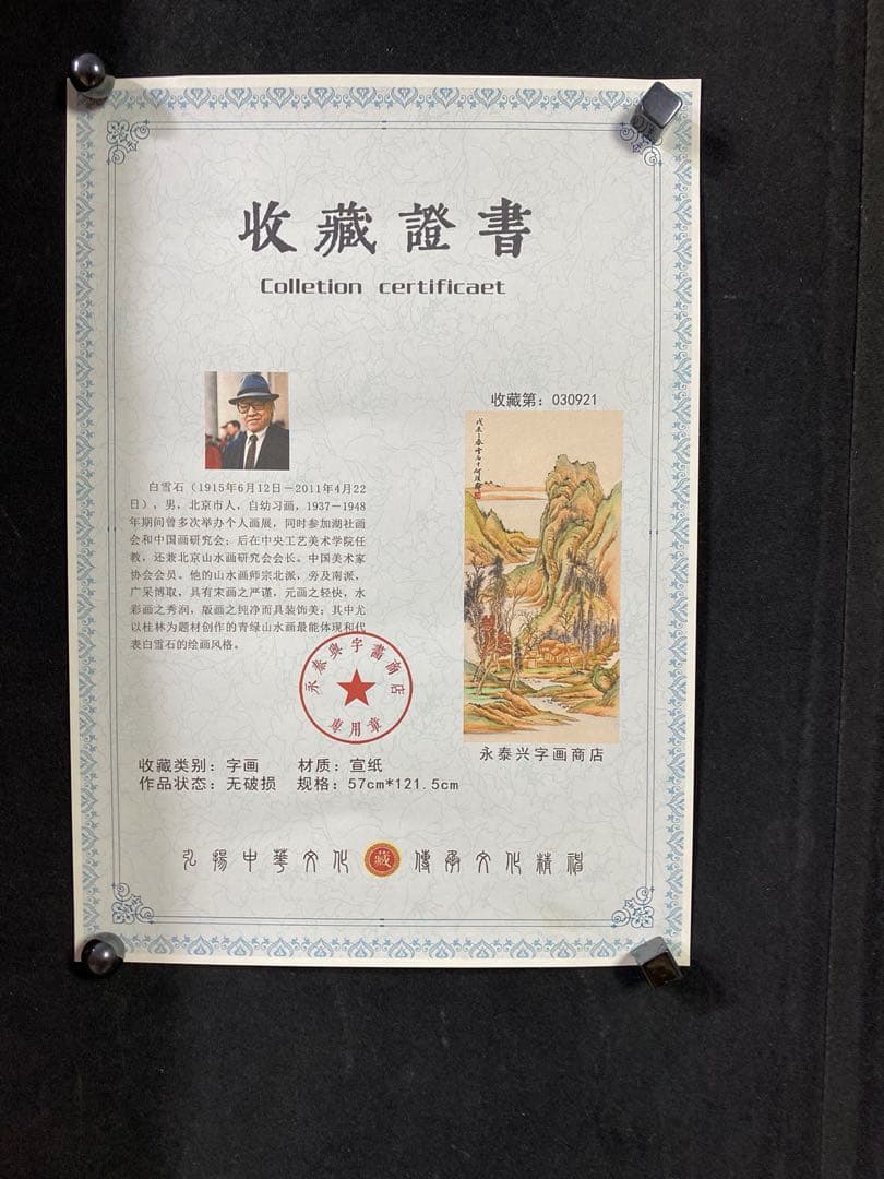 白雪石 山林幽居图 中国画 掛け軸 水墨画 和室 玄関 茶室 壁掛け 美術品