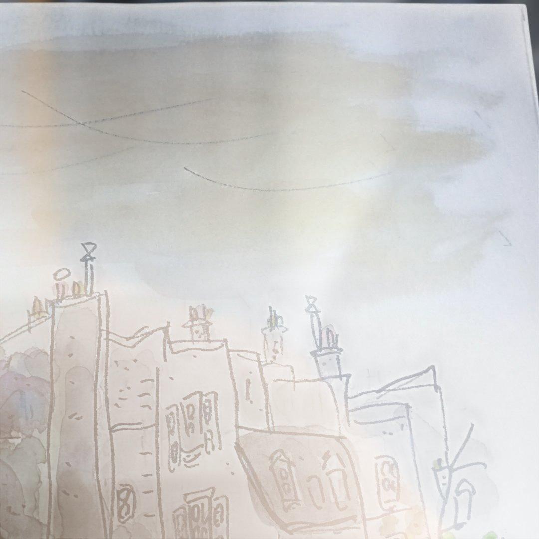 7777)水彩画　藤森悠二（ふじもりゆうじ）の「エッフェル塔」