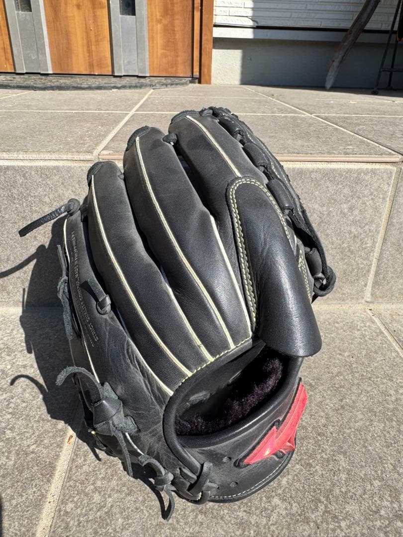 MIZUNO軟式用グローブ ブラック 編み込み