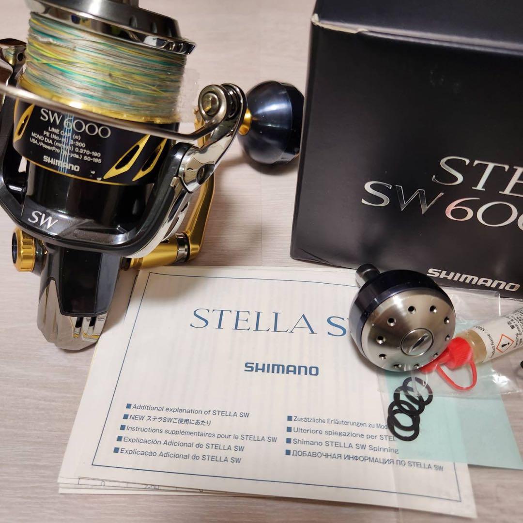 シマノ 13ステラSW 6000XG 夢屋パワーノブ付 ゴリ感シャリ感なし 美品