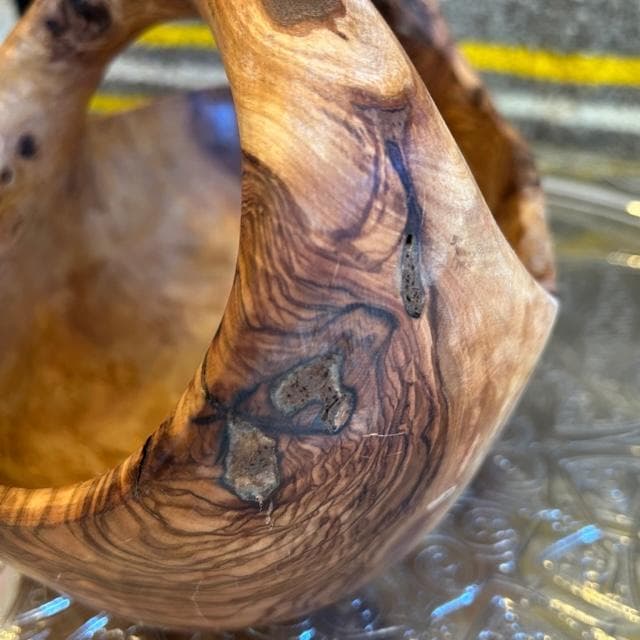 特大　オリーブの木　バスケット芸術品　勇敢なる姿　特大 約28cm